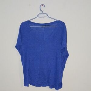 Tahari Royal Blue Short Sleeve Top